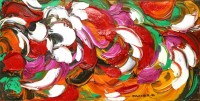 Mazhar Qureshi, 12 x 24 Inch, Oil on Canvas,  Floral Painting, AC-MQ-047